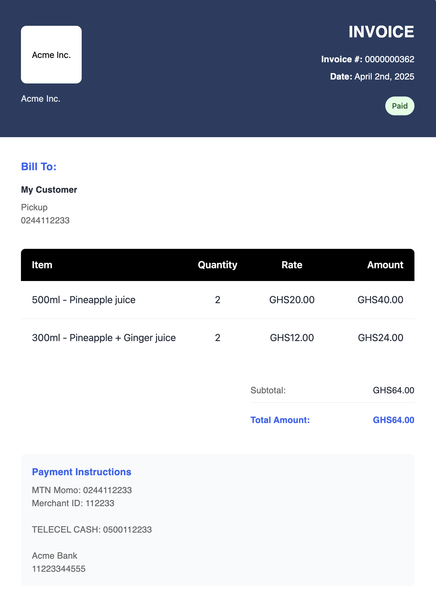 Invoice and Payment Tracking
